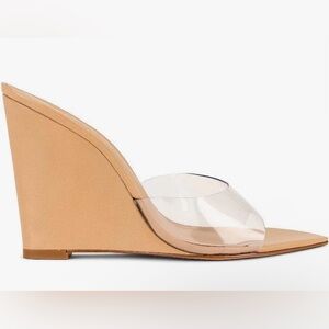 Schutz clear wedge  Women Dalle Shine Vinyl Sz 7.5